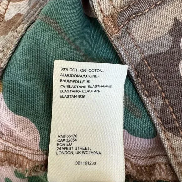 Anthropologie The Wanderer Utility Shorts Brown Olive Abstract Camo 28 - Picture 4 of 7